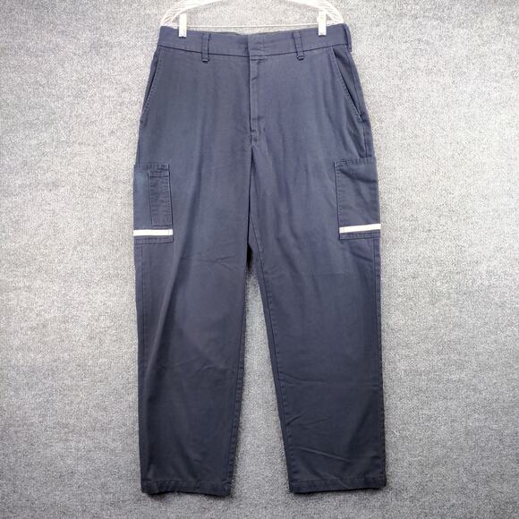 FedEx Stan Herman Reflective Uniform Work Pants Size 36R-32 Blue - Picture 2 of 13